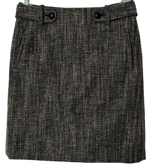 Banana Republic Wool Blend Tweed Skirt Size 2 - Picture 2 of 8